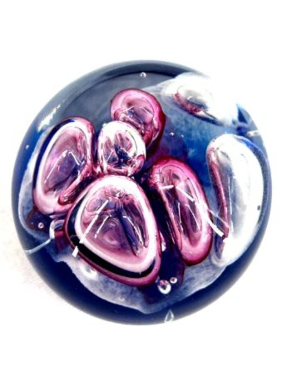 Dynasty Gallery Paperweight Collectible Handcrafted Art Glass Glows 2.5"